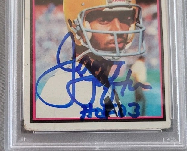 James Lofton signed 1979 Topps Football Rookie Card RC IP Auto PSA auth Packers view 2