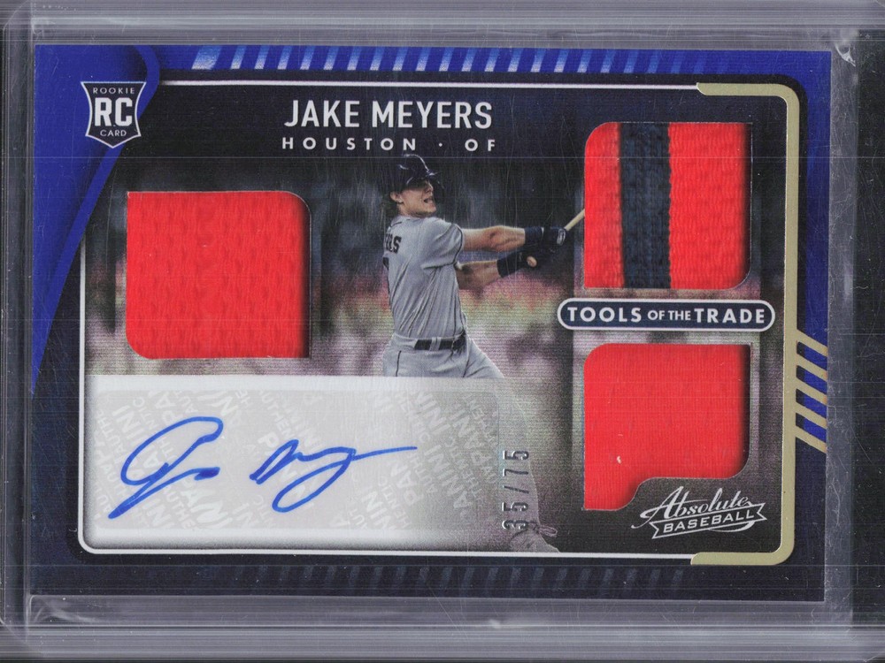 2022 Panini Absolute Jake Meyers Tools of the Trade Patch Auto #/75