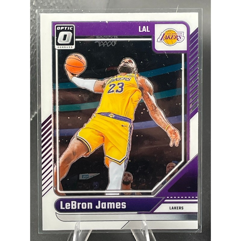 Victor Wembanyama 2025 Select Blue Prizm #9 + LeBron James Optic Purple Auto Lot view 2