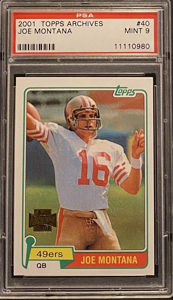 2001 Topps Archives Joe Montana #40 PSA 9