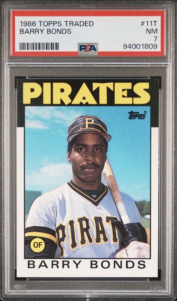 Topps 1986 Traded Rookie Base #11T Barry Bonds PSA 7 Pittsburgh Pirates