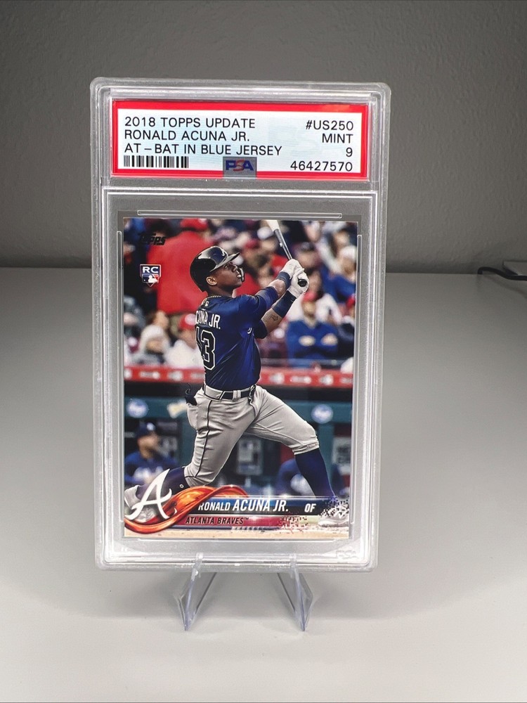 2018 Topps Update Ronald Acuna Jr. Rookie #US250 PSA 9 Blue Jersey Braves