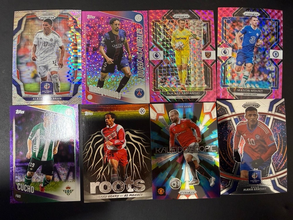 Soccer Insert Lot x9 Prizm Topps Cucho /250 Shaw Mount Henry RC