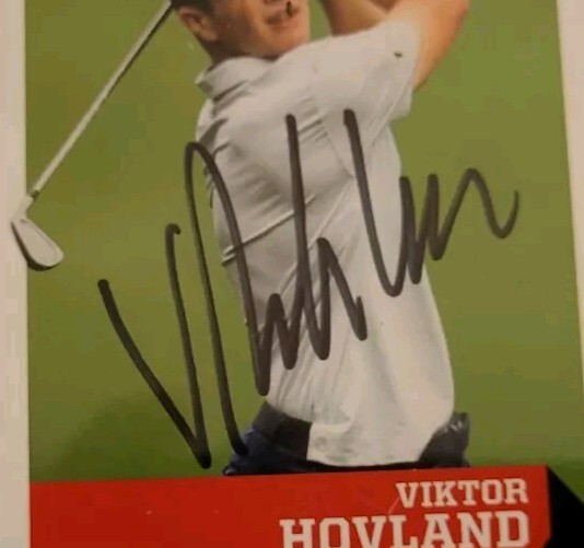 Viktor Hovland autographed signed 19 SI For Kids Golf Rookie Card RC IP auto PSA view 2