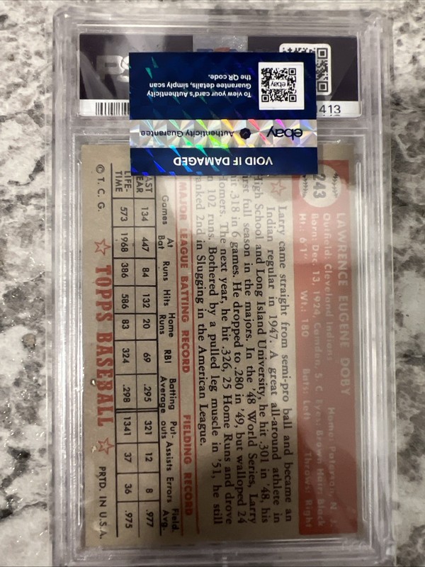 1952 Topps - Larry Doby #243 view 2