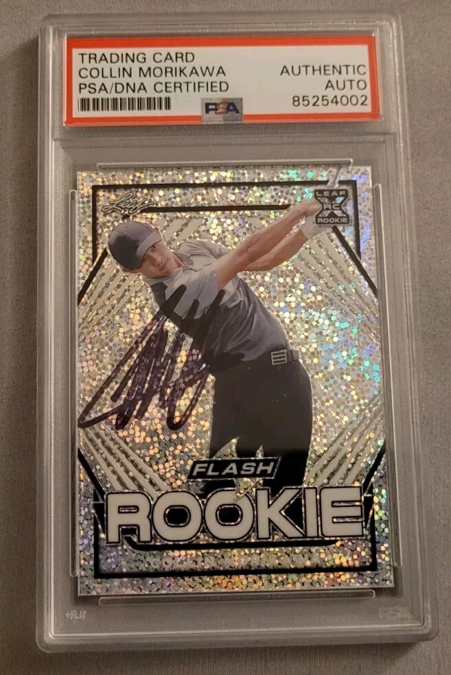 Collin Morikawa signed autographed 2021 Leaf Golf Rookie Card RC IP auto PSA PGA