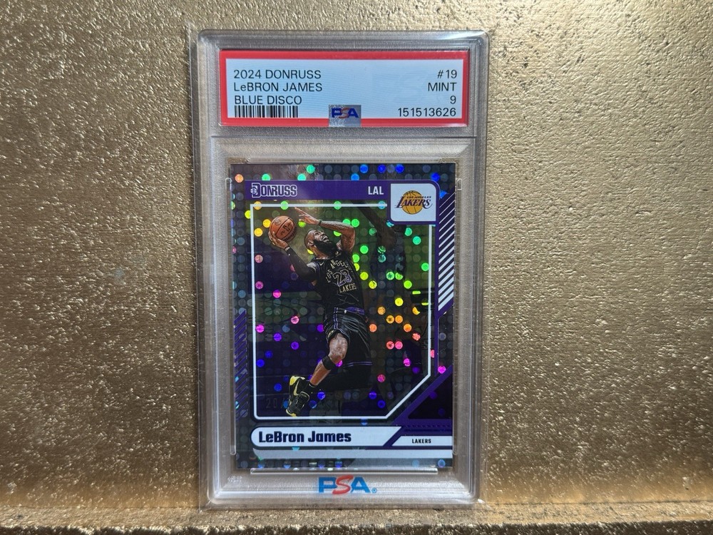 2024-25 Panini Donruss LeBron James #19 Blue Disco /75 PSA 9 POP 1 None Higher