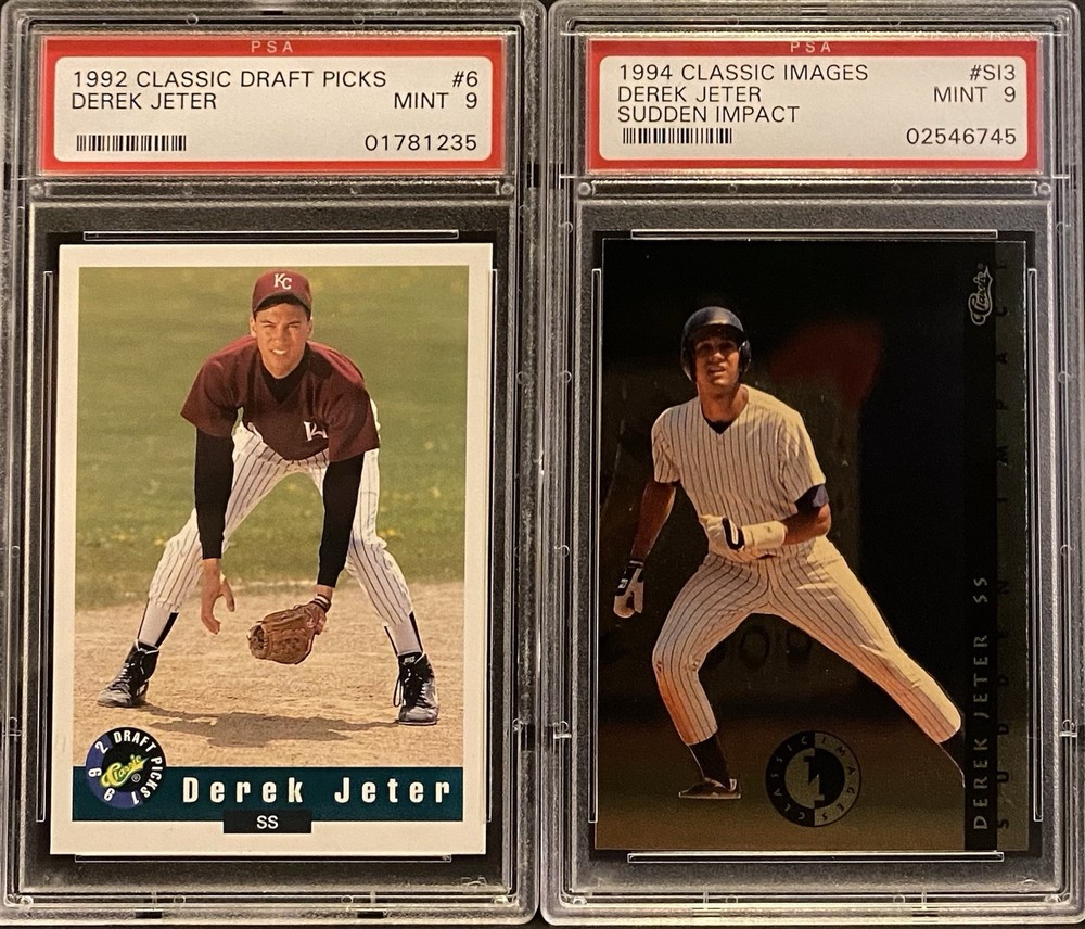 1992 Classic DP Derek Jeter #6 PSA 9/1993 Classic Images Derek Jeter #SI3 PSA 9
