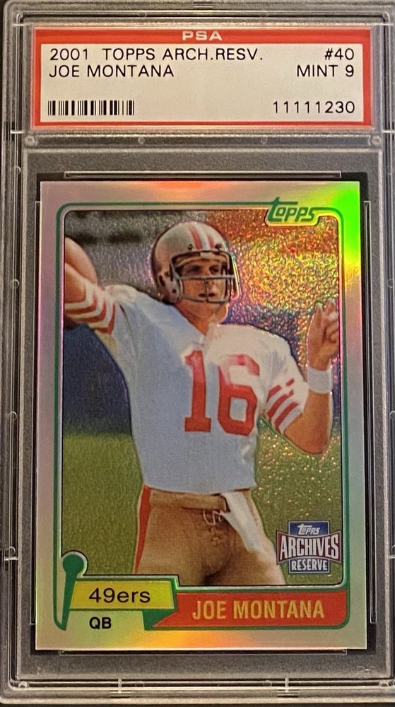 2001 Topps Archives Reserve  Joe Montana #40 PSA 9