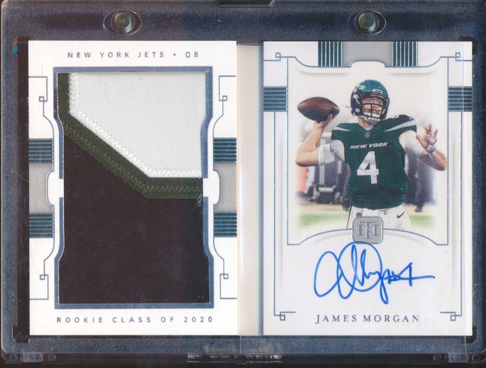 James Morgan 2020 National Treasures Rookie Jumbo Prime Patch Auto Booklet 36/99
