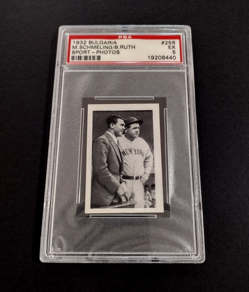 1932 BULGARIA BABE RUTH & MAX SCHMELING (SPORT PHOTOS)  #256  PSA 5