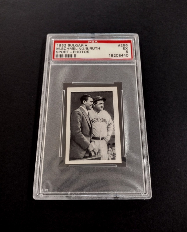 1932 BULGARIA BABE RUTH & MAX SCHMELING (SPORT PHOTOS) #256 PSA 5 view 2