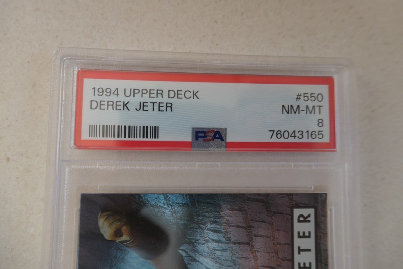 1994 UPPERDECK DEREK JETER ROOKIE # 550 * PSA 8 * Yankees view 2
