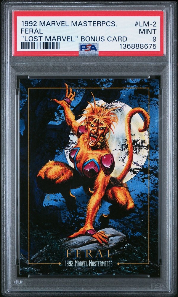 1992 Marvel Masterpieces LM-2 Feral  - PSA 9 Mint - Freshly Graded!