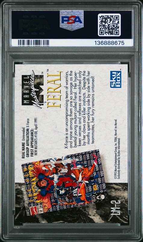 1992 Marvel Masterpieces LM-2 Feral  - PSA 9 Mint - Freshly Graded! view 2