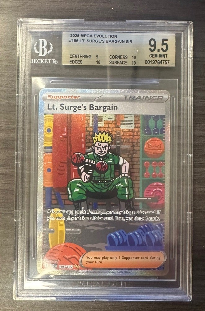 Lt. Surge’s Bargain BGS Beckett 9.5 Mint Illustrator Rare Graded Pokemon Card