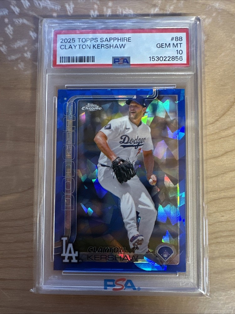 2025 Topps Chrome Sapphire Edition COLOR MATCH  Clayton Kershaw #88 PSA 10