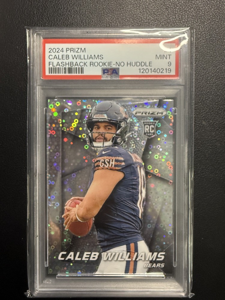2024 Prizm - Prizm Flashback Rookie Caleb Williams #1 No Huddle Prizm (RC) PSA 9