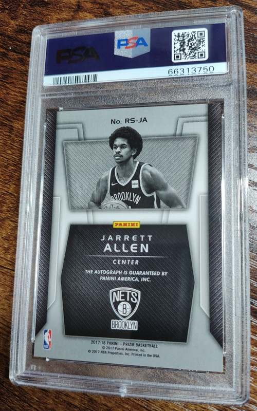 2017 Prizm NBA Jarrett Allen Rookie AUTO PSA 10! LOW POP! RC view 2