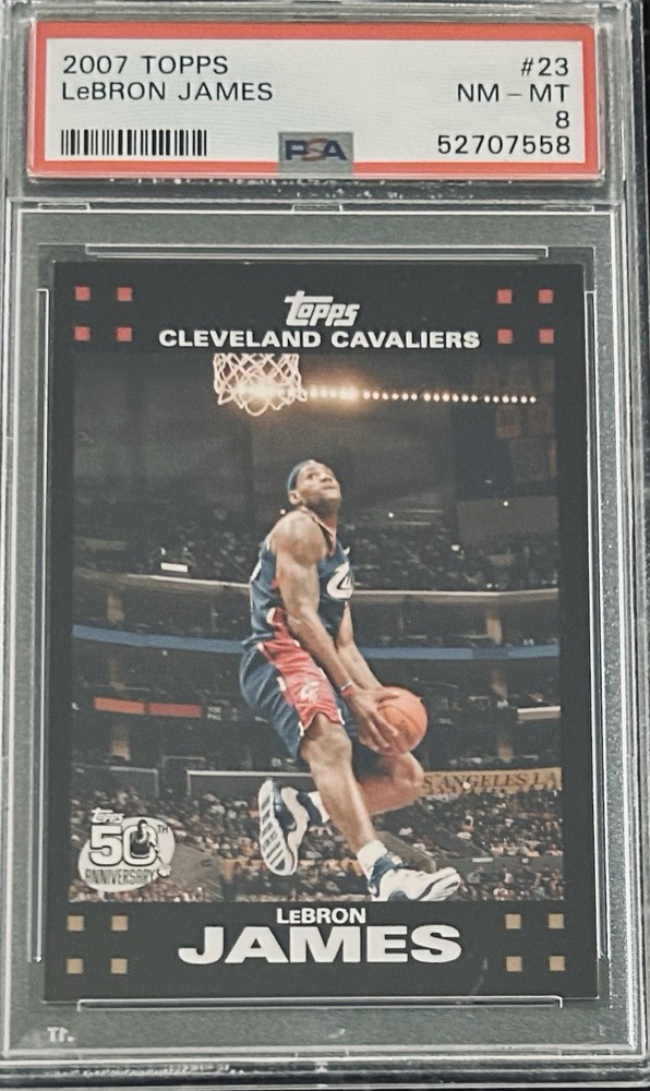 2007 Topps LeBron James PSA 8 NM-MT #23 50th Anniversary Cleaveland Cavaliers