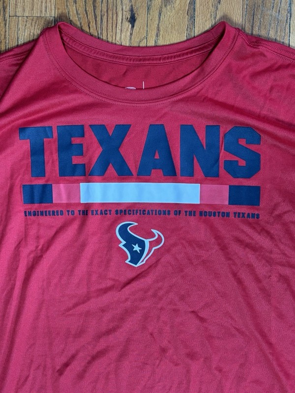 Houston Texans NFL Football Nike Long Sleeve Shirt Logo Mens 3XL Red Navy White view 2