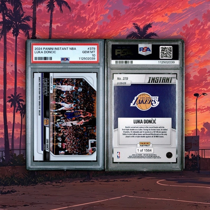2024 Panini Instant - Luka Doncic #379 PSA 10 [1 /1564] - Los Angeles Lakers view 2