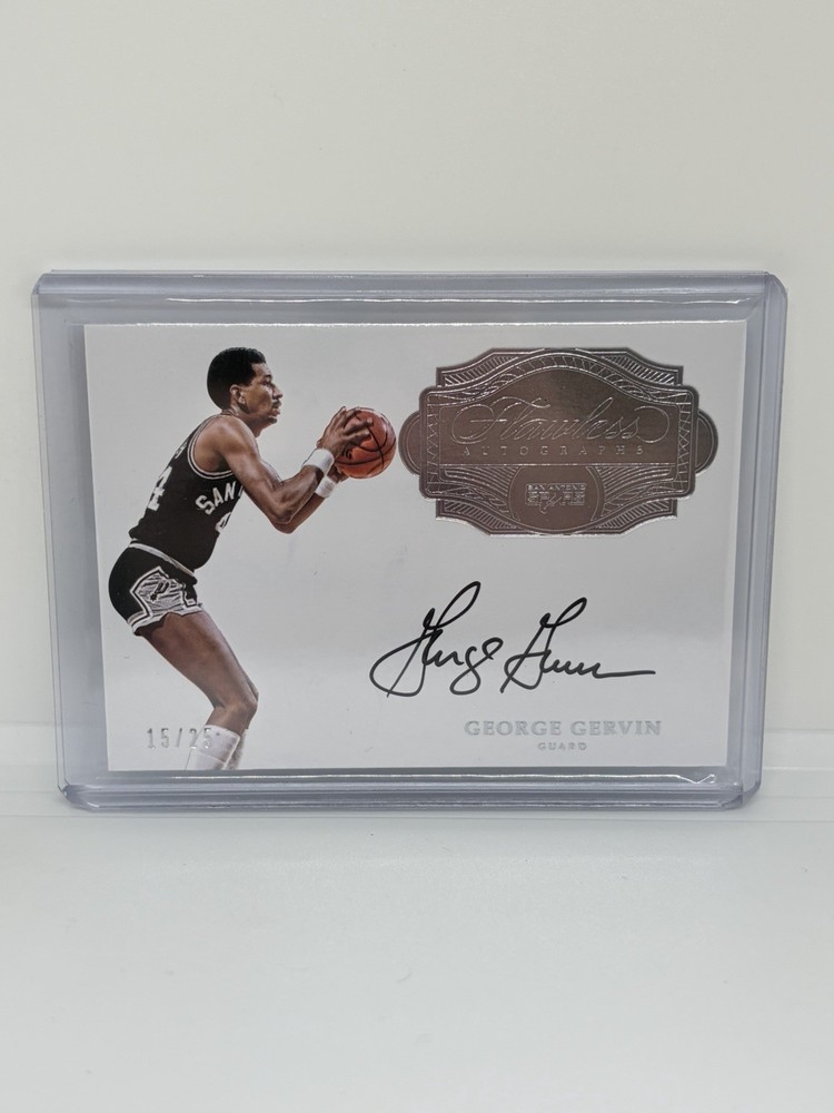 2016-17 Panini Flawless - #FA-GG George Gervin On-Card Auto /25