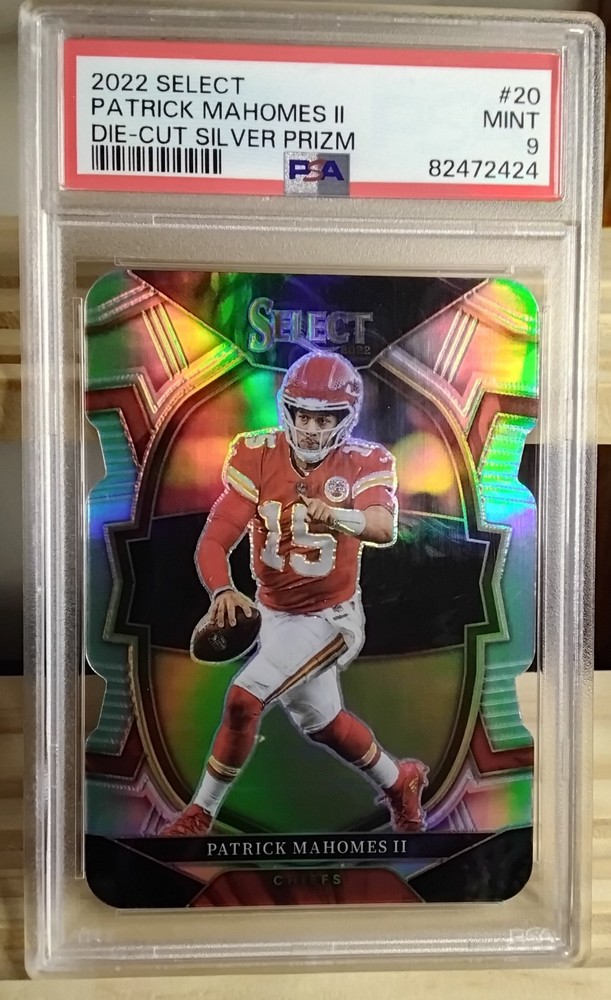 2022 Panini Select - Concourse Patrick Mahomes II #20 Silver Prizm Die-Cut PSA 9