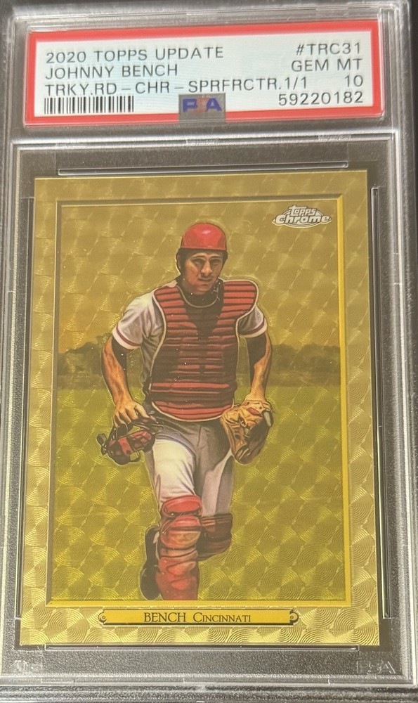 Johnny Bench 1/1 PSA 10 Superfractor Turkey Red One Of One Topps Chrome 2020