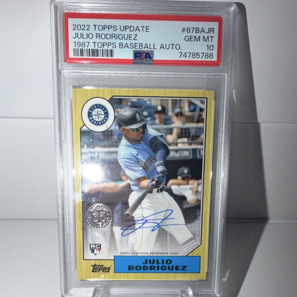 Topps Julio Rodriguez Rookie Autograph 2022 Series 2 PSA 10 Mariners