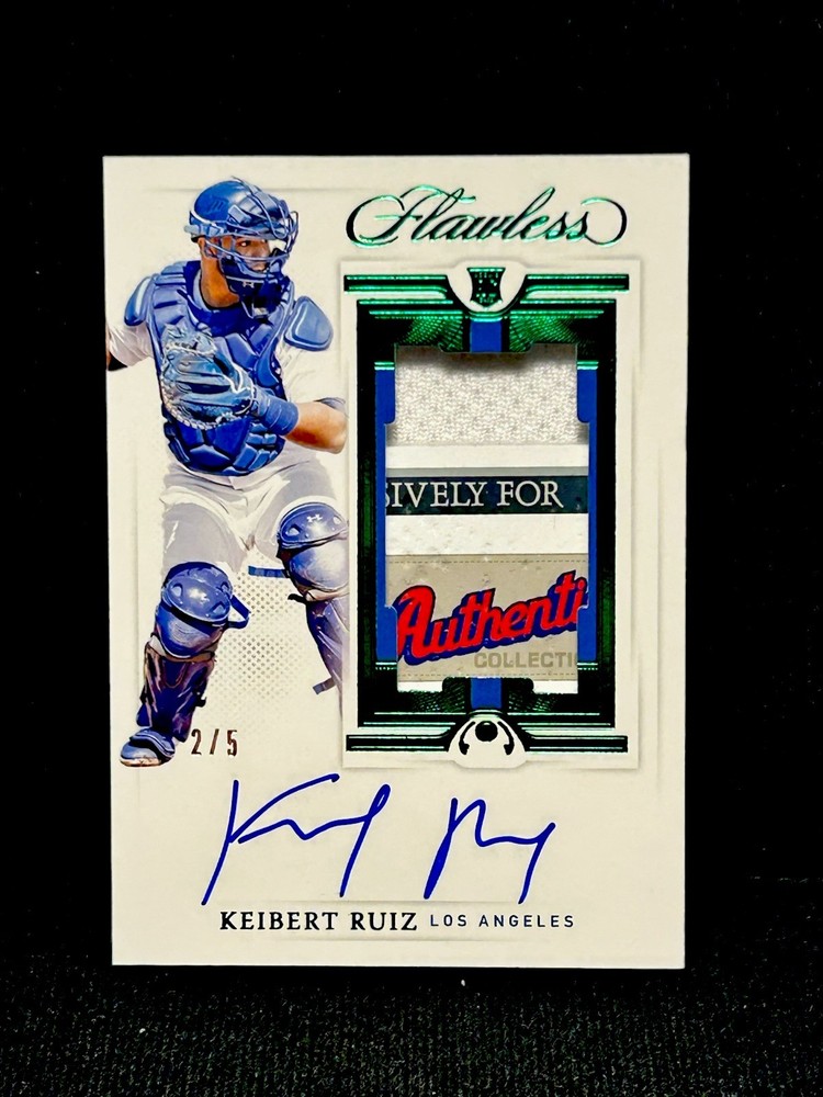 Kiebert Ruiz 2021 Flawless Emerald Dual Patch Auto /5 SSP *Game Worn*