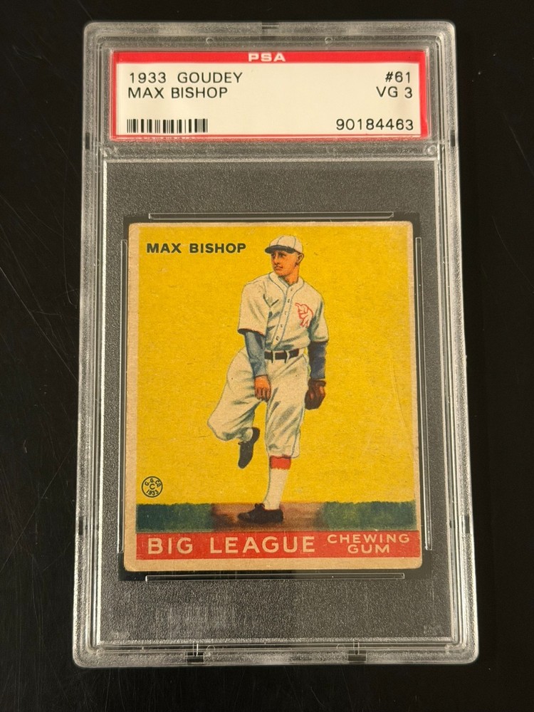 1933 Goudey Max Bishop #61 PSA 3