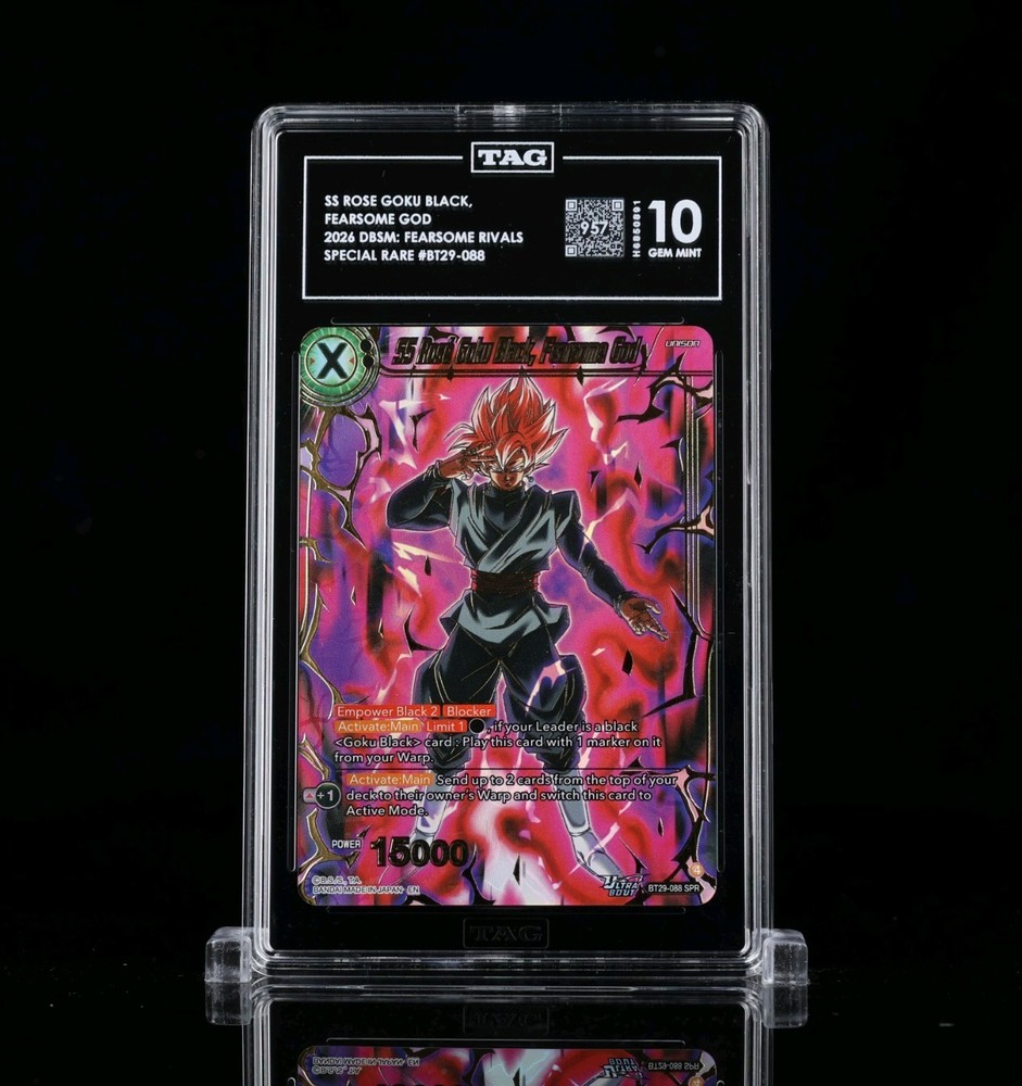 DBS SS Rose Goku Black  BT29-088 (SPR) Masters Fearsome Rivals  TAG GEM MINT 10 