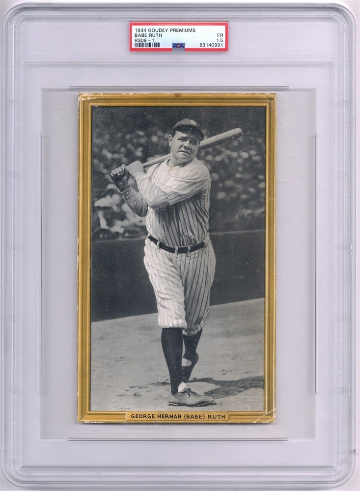 BABE RUTH 1934 Goudey Gum Premiums R309-1 PSA 1.5 NEW YORK YANKEES HOF Prewar