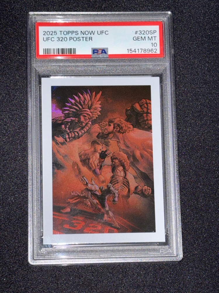 2025 Topps Now UFC 320 Poster SP PSA 10 #320SP Rare Event Card