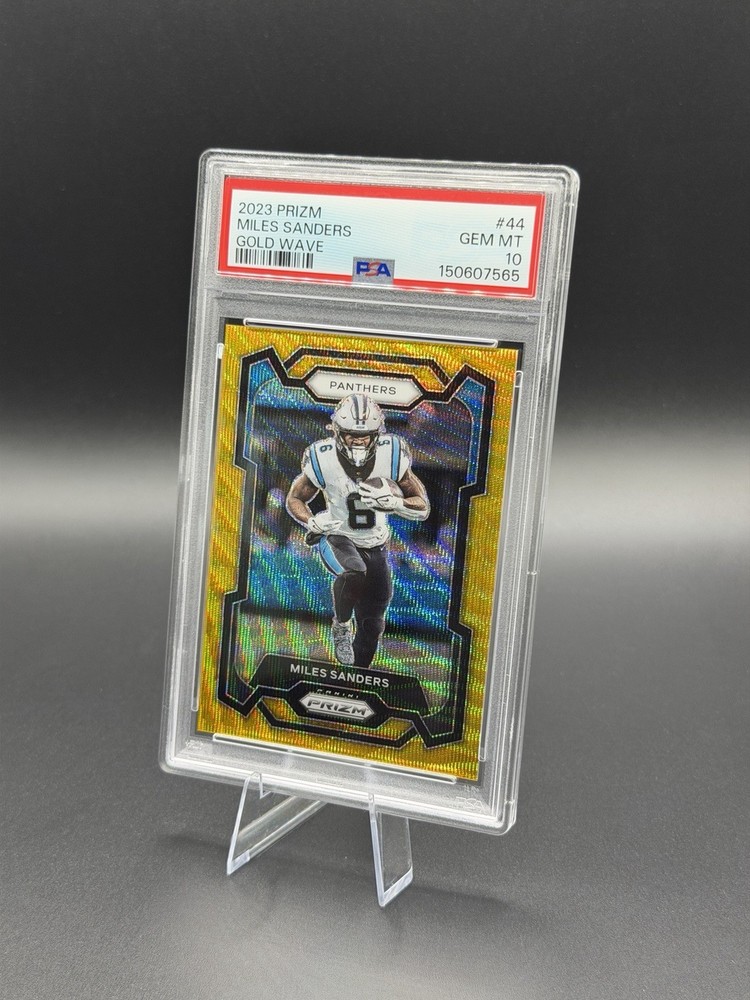 2023 PANINI PRIZM MILES SANDERS GOLD WAVE /10 PSA 10 GEM MT 🔥