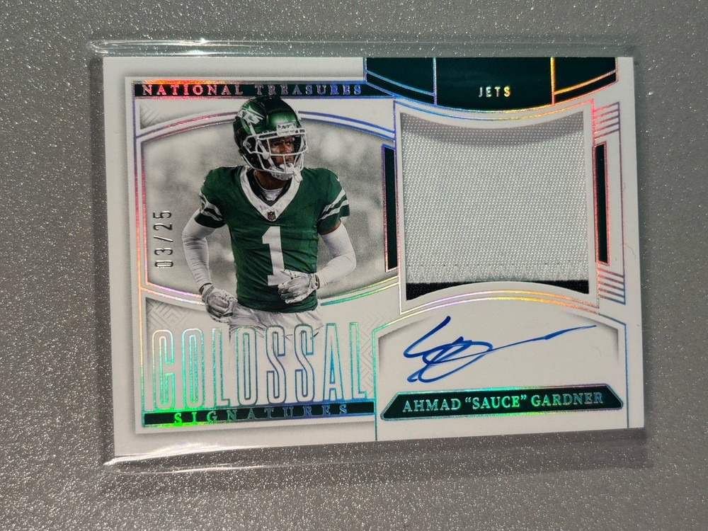 2024 Panini National Treasures Colossal Patch Auto Ahmad "Sauce" Gardner /25