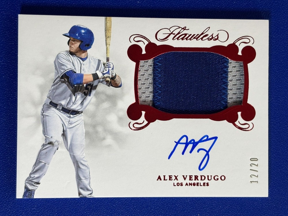 2018 Panini Flawless Baseball Ruby Jersey Patch Auto RC #RPA-AV Alex VERDUGO /20