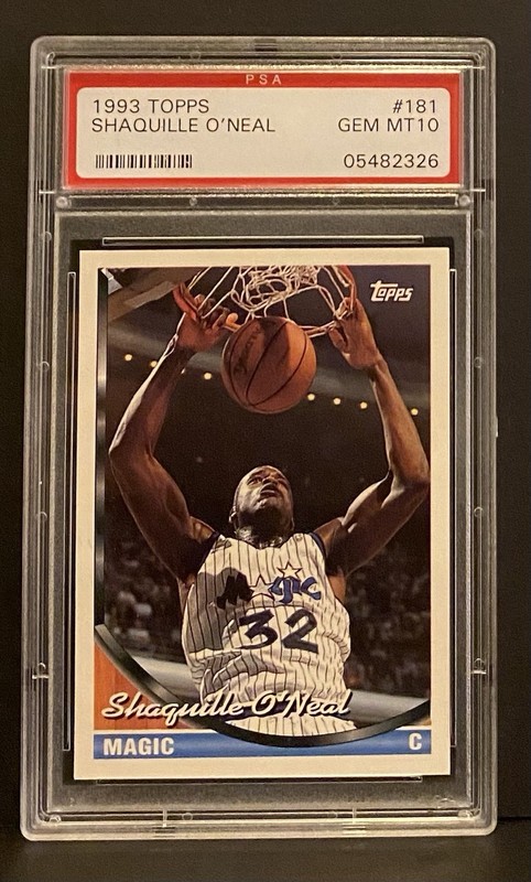 1993 Topps Shaquille O’Neal #181 PSA 10 view 2