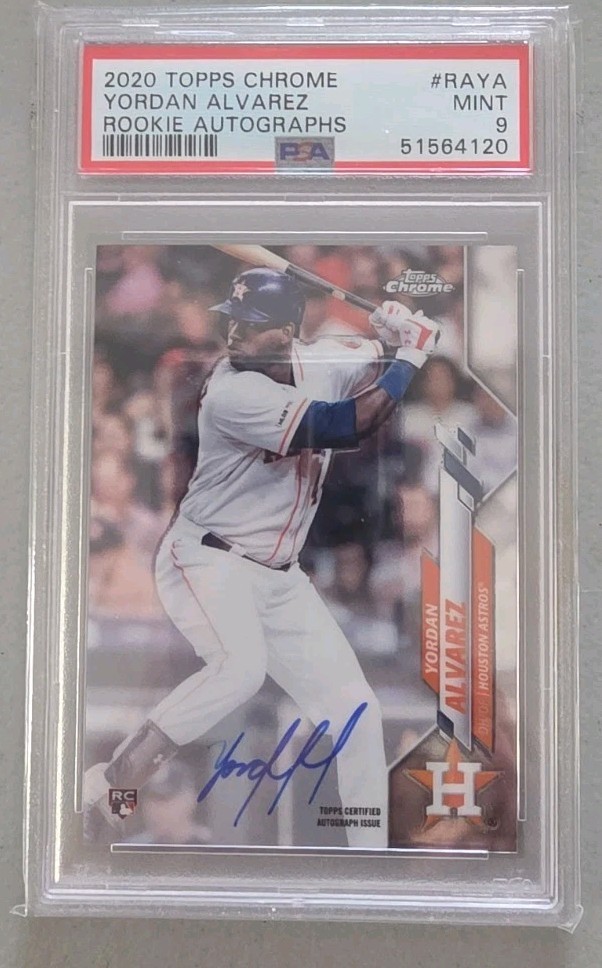 2020 Topps Chrome Yordan Alvarez RC Rookie On Card Auto PSA 9 MINT