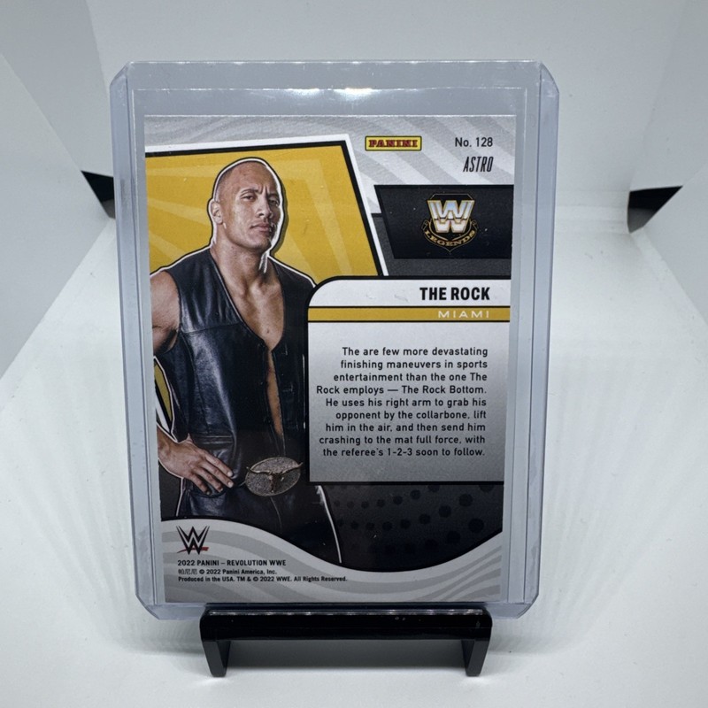 2022 PANINI REVOLUTION WWE THE ROCK LEGENDS ASTRO SP #128 DWAYNE JOHNSON WWF🔥 view 2