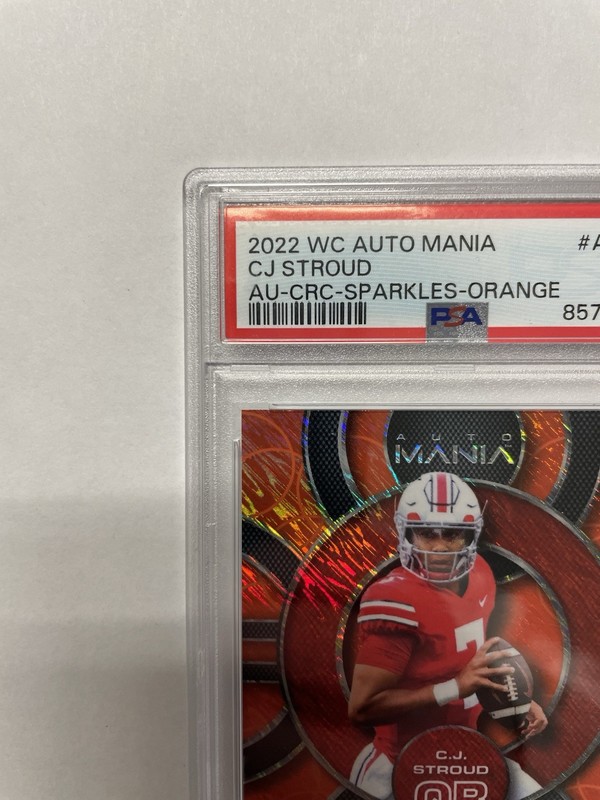 CJ Stroud Auto /100 Shimmer 2022 Wild Card Rookie Houston Texans Graded PSA 9 view 2