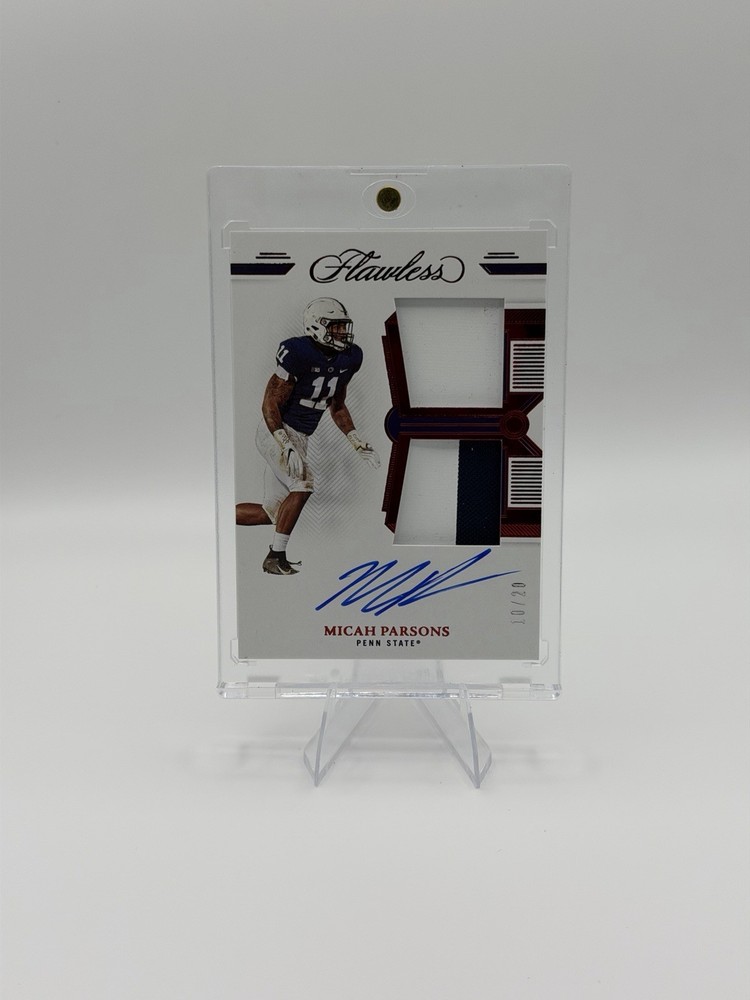2022 Panini Flawless Collegiate Micah Parsons Dual Patch Auto /20