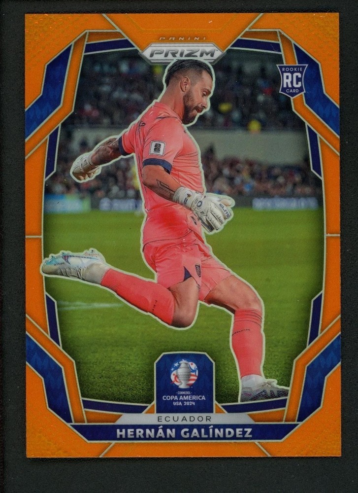2024 Hernan Galindez 01/25 Panini Prizm Conmebol Copa America Orange RC Rookie