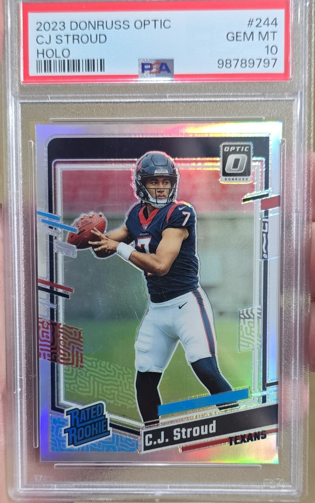 Panini 2023 Donruss Optic Rated Rookie C.J. Stroud #244 Holo Prizm PSA 10 Texans