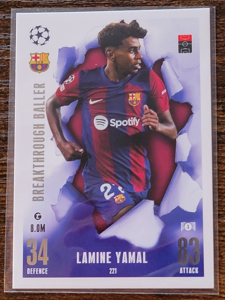 2023-24 Topps Match Attax UEFA Club Competitions Extra Lamine Yamal #221 0a16
