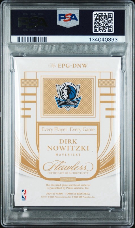 Dirk Nowitzki 2024 Flawless Logoman Tag /15 PSA 10 🔥📈💎 Game Worn  view 2