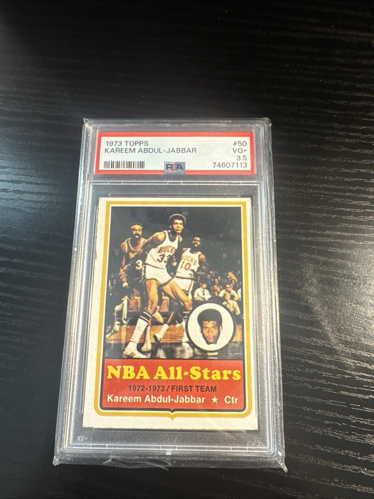 1973-74 Topps Kareem Abdul-Jabbar #50 Graded VG+ By PSA