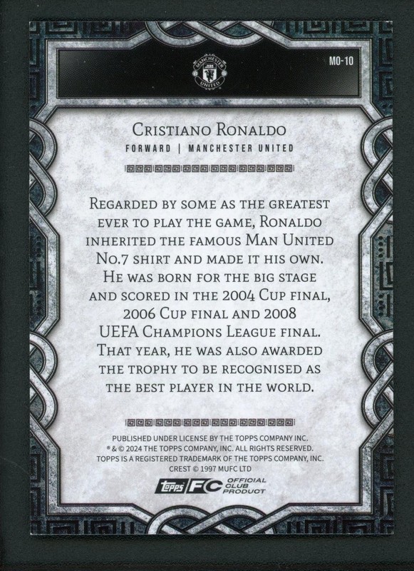 2024 CRISTIANO RONALDO TOPPS OFFICIAL CLUB PRODUCT view 2