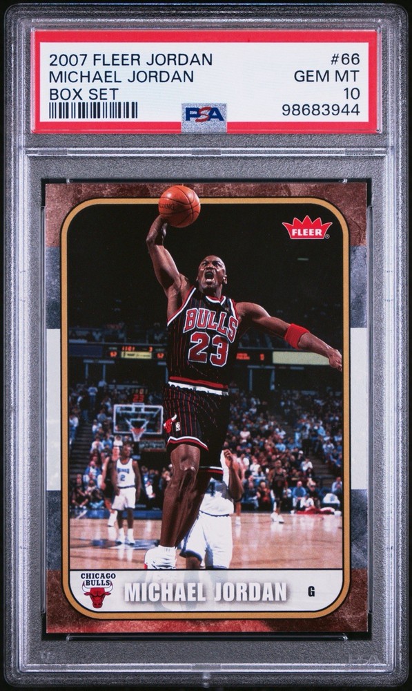 Rare Michael Jordan Box Set SSP POP 1 PSA 10 GEM MINT 2007 Fleer Jordan #66